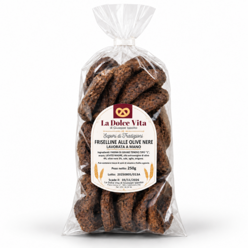 Friselline alle olive nere da 250 g