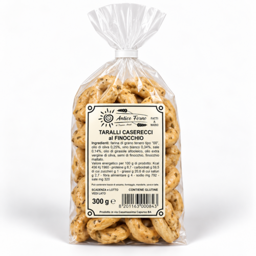 Taralli caserecci al finocchio da 300 g
