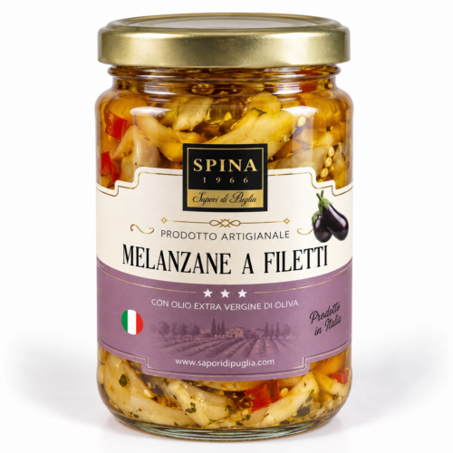Melanzane a filetti con olio extravergine di oliva